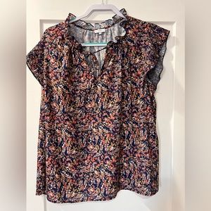 Pleated floral top